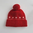 thumbnail image 2 of SGFCWSX Kids Winter Beanie Hat Boys Girls Fleece Lined Snow Play Knit Warmer Caps Red Size 0-15 Years, 2 of 4