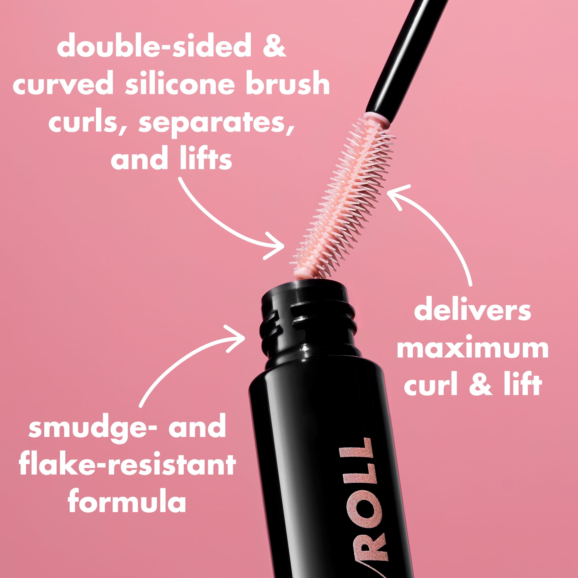 e.l.f. Cosmetics Lash 'N Roll Mascara, Pitch Black, 9.2g