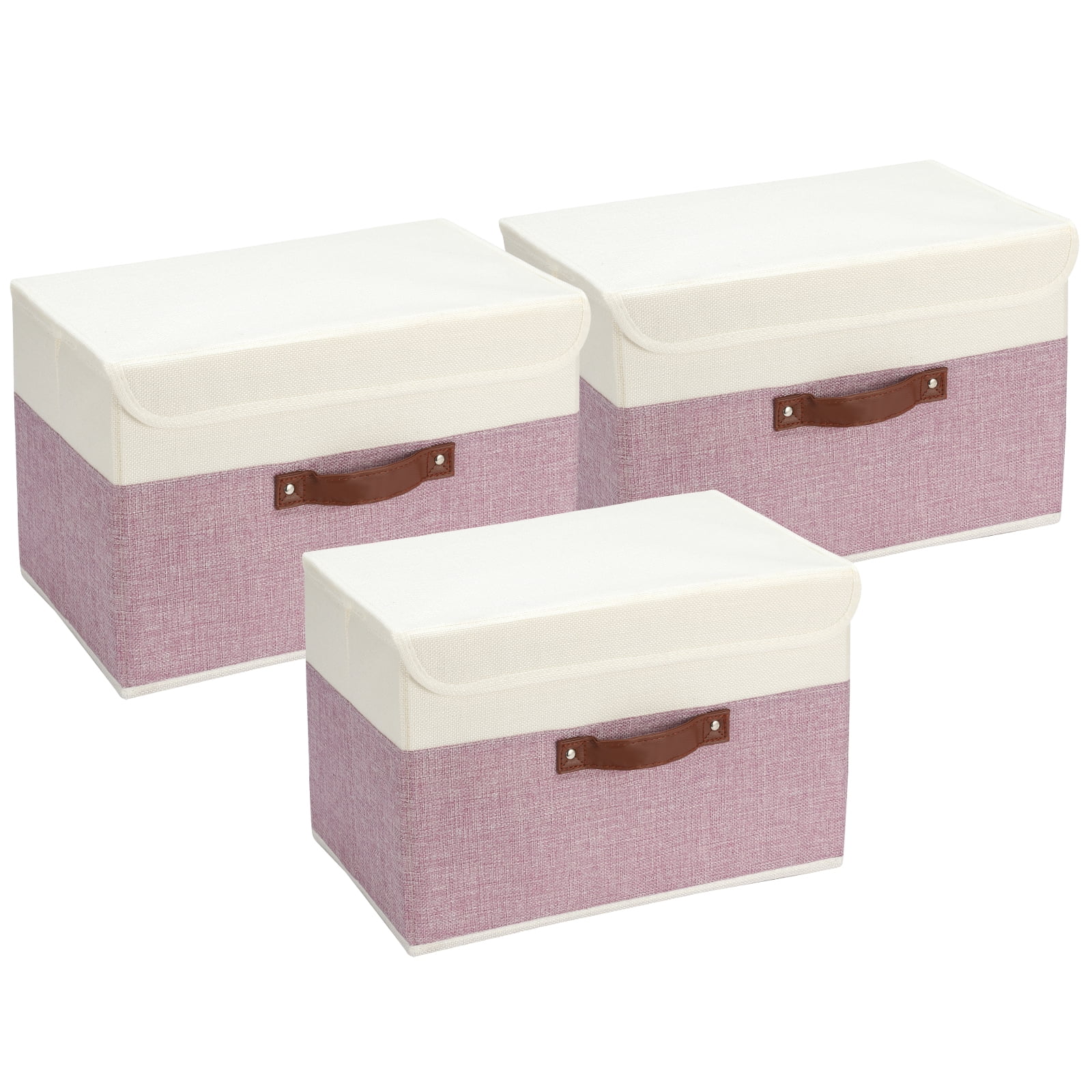 Foldable Storage Bin With Lids [3Pack] Collapsible Sturdy Cationic