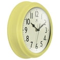 thumbnail image 4 of Infinity Instruments Nostalgic Plastic 9.5" Business/Office Indoor Wall Clock with Silent Movement, Yellow, 4 of 7