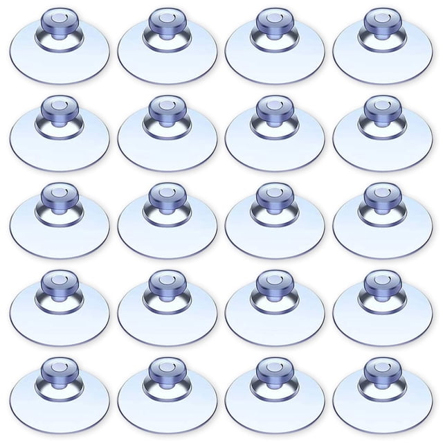 Advancent Pack of 20 Transparent Mushroom Head Hanging Tabletop PVC Mirror Cups Waterproof Windshield Tool Suction Suckers Home 2cm Almacenamiento y organización del hogar Advancent BFH000249-00