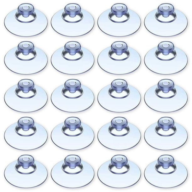 Billuyoard Pack of 20 Transparent Mushroom Head Hanging Tabletop PVC Mirror Cups Waterproof Windshield Tool Suction Suckers Home 2cm Almacenamiento y organización del hogar Billuyoard BFH000249-00