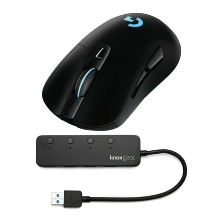 Logitech G703 Lightspeed Gaming Mouse (Black) with 4 Port USB 3.0
