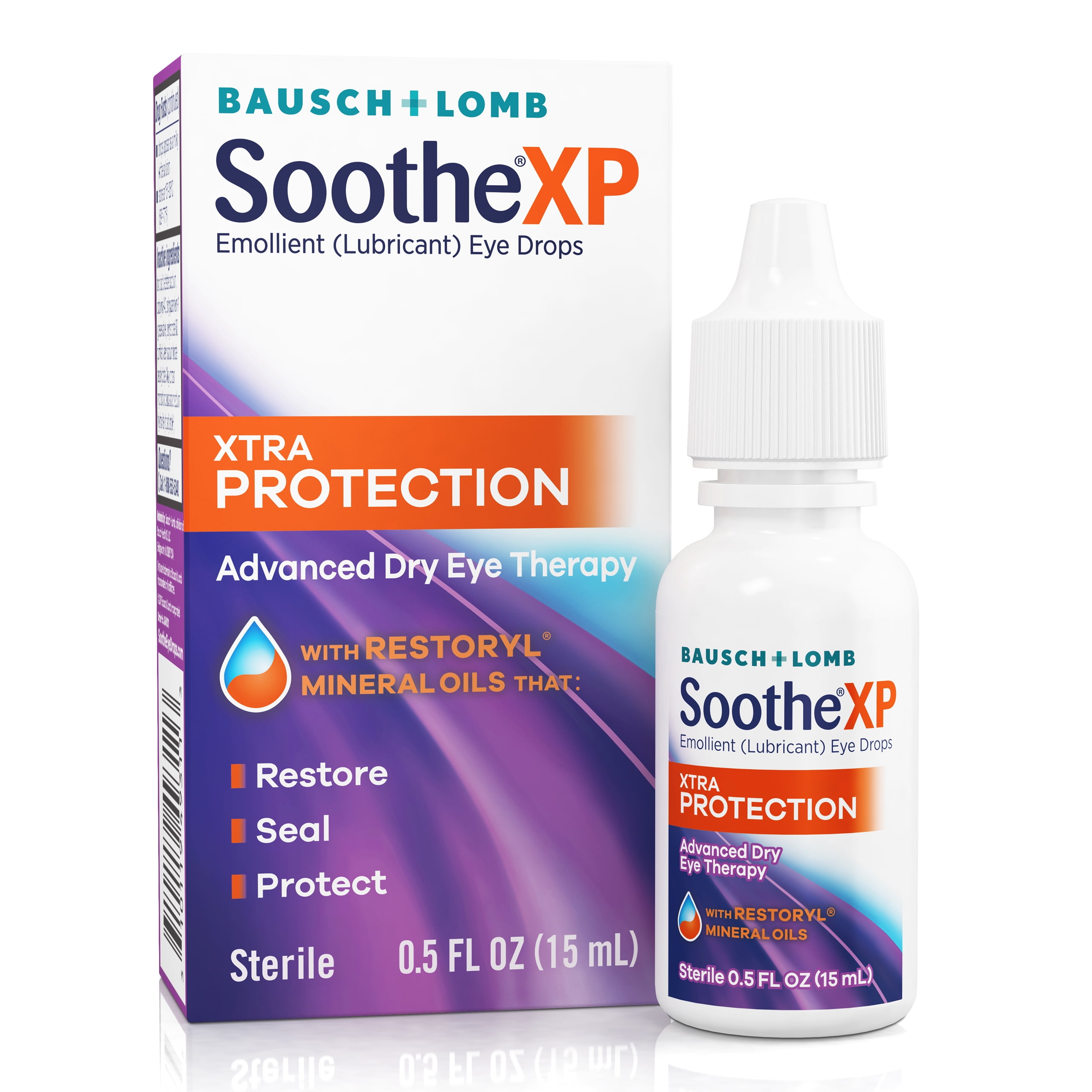 Soothe XP Eye Drops for Dry Eye Symptoms, Xtra Protection Lubricating Eye Drops  from Bausch + Lomb, 0.5 FL OZ (15 mL)
