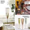 thumbnail image 4 of Efavormart 6 Pack - 5oz Premium Metallic Disposable Champagne Flutes - Gold Elegant Stylish Fancy Flutes for Party Toasting, 4 of 11