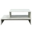thumbnail image 6 of Kadyn Coffee Table, Center Table, Tea Table,Coffee Table with Unique Architectural Shape,White, 6 of 7