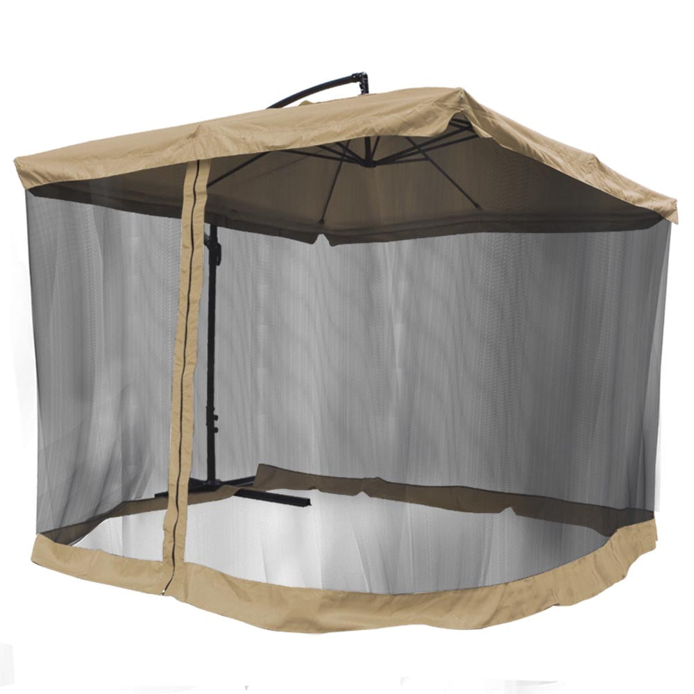 Yescom 9 Tan Outdoor Patio Offset Umbrella W Aluminum Tilt 200g Yescom 9 Tan Outdoor Patio Offset Umbrella W Aluminum Tilt 200g Pa Cover Shade Mosquito Net Mesh Com