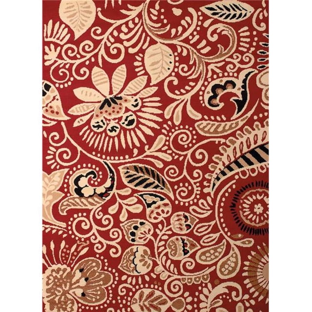 2 Pi 3 x 7 Pi 2 Po Dallas Bandana Runner Rug&44; Rouge
