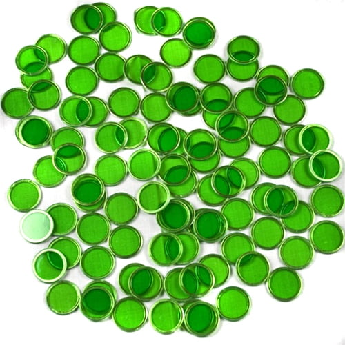 Bingo Chips Green 100 Bingo Chips 3/4 inch size