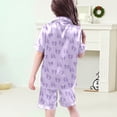 thumbnail image 5 of RTKFRFLM Loungewear For Girls Button Down Loungewear Set Casual Print Home Wear 3 Piece Set Oufits Loungewear Cute Outfit Oufits Loungewear,Size 4 Years-5 Years, 5 of 5