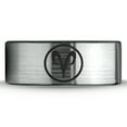 thumbnail image 2 of Tungsten Horoscope Aries Band Ring 8mm Men Women Comfort Fit Brushed Gray Flat Cut Black Polished Size 10, 2 of 4