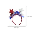 thumbnail image 3 of YOHAVEN 4th of July Star Headband, Patriotic Red White Blue Party Festival Accessories, Flag Theme Celebration Outfit for Women Men Holiday Event, 3 of 6