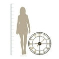 thumbnail image 5 of Oversized Vintage Style Metal Wall Clock  Black  Gold Numerals, 5 of 5