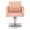 Pink, variant on PVC Leather Barber Chair with Aluminum Alloy Foot Pedal, Salon Armchair with Square Chassis and Rivet Design, Styling Chair with High Oil Pump for Barbershop Home Beauty Clients Tattoo Spa, Pink