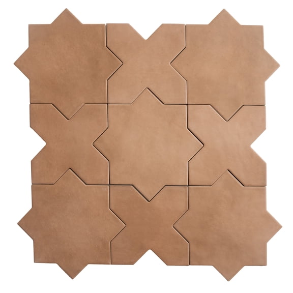 Seville Terracotta 7" Star with 5" Cross Matte Porcelain Wall and Floor Tile (10.62 sq ft/case) - 68 Pack