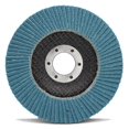 thumbnail image 6 of Eco Edge 4.5-Inch High Density Premium Zirconia 80 Grit Flap Disc: 10 Pack | 4-1/2"x7/8" Sanding Discs for Angle Grinder (80 Grit, Bevel Type 29), 6 of 7