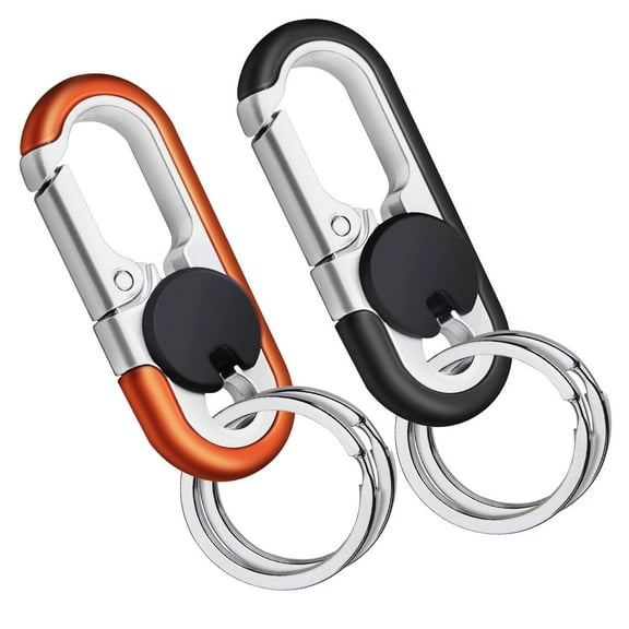 2 PCS Men’s Car Keychains Personalized Car Keychain for Men Women, Heavy Duty Metal Key Fob Keychain Rings,Llaveros de Hombre.
