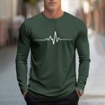 thumbnail image 2 of fatyb Long Sleeve T-Shirts for Men Crew Neck Graphic Tees Casual Tops Lightweight Mens Basic Tshirts, 2 of 5