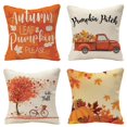thumbnail image 2 of 1Pcs Fall Pumpkin Decorative Pillow Covers Autumn Farmhouse Cotton Linen Farm Fresh Pumpkin Decorative Thanksgiving Pillow Case Cushion Cover, 2 of 5
