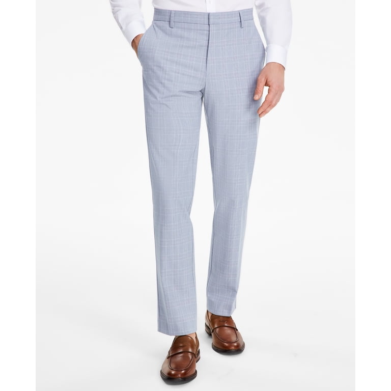tommy hilfiger slim fit dress pants Tommy Hilfiger Men's Modern Fit Stretch Performance Dress Pants Brown 33 x  30 main image 1