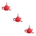 thumbnail image 4 of Naiovety Infusor de té Forma de tetera Silicona Reutilizable Fácil de limpiar Filtro de hojas Operación simple Colador de café Té Naranja Type4 NO4, 4 of 6