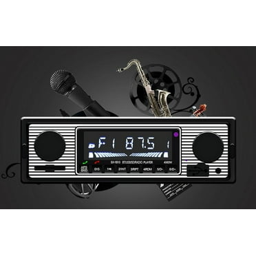 PYLE PLR14MPF - In-Dash AM/FM-MPX MP3 Shaft Style Dual Knob Radio w/USB ...