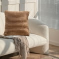 thumbnail image 6 of Matoen Cloth Decorative Throw Pillow Covers Couch Cushion Case Soft Pillowcases (Coffee, 21 x 21 Inch), 6 of 6