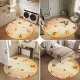thumbnail image 5 of Round Area Rugs 5Ft, Maple Leaves Fall Non-Slip Washable Circle Rugs Carpet, Thanksgiving Farmhouse Falling Leaf Indoor Outdoor Rug Floor Mats Throw Runner for Bedroom Living Room Bathroom, 5 of 8