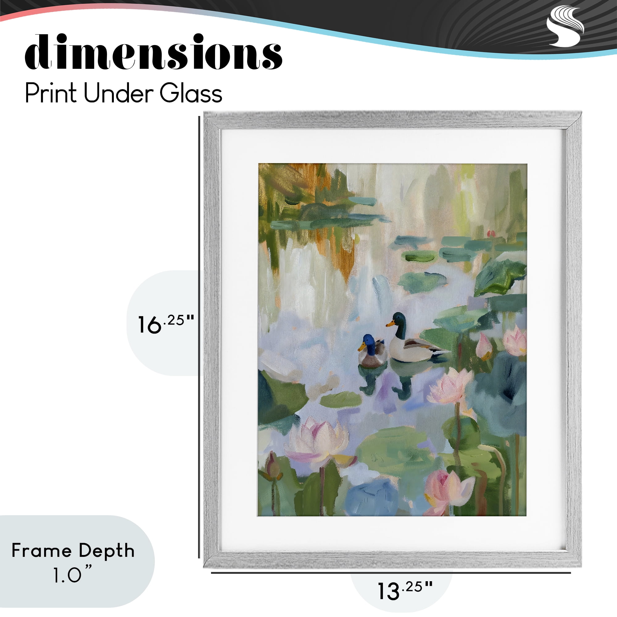 Stupell Industries Duck Pond During Tranquil Morning Gray Framed Print Under Glass, design by The Prints Vibe