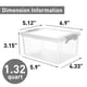 thumbnail image 2 of Citylife - Contenedores de almacenamiento pequeños de plástico, caja apilable con tapas para organizar, 1,3 cuartos de galón, 10 unidades, color blanco transparente, 2 of 5