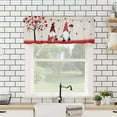 thumbnail image 5 of fihei Gnome Valentines Day Curtain Valance Love Heart Tree Rod Pocket Kitchen Tier Curtains Valance Set 3 Piece Couple Bird Valentiens Day Window Curtain Valance Tier Set 54 in x 24 in, 5 of 6