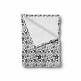 thumbnail image 2 of Floral Soft Flannel Fleece Blanket, Doodle Blossoming Petals with Leaves Flourish Summer Gardening Hand Drawn, Cozy Plush for Indoor and Outdoor Use, 50" x 60", Charcoal Grey White, by Ambesonne, 2 of 6