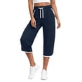 thumbnail image 3 of Rosvigor Plus Size Capris Pants for Women Lightweight Casual Joggers with Pockets Loose Fit High Waisted Athletic Pants, 3 of 7