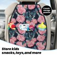 thumbnail image 5 of Naloa Rose Flowers 2Pcs Anti-Kick Back Seat Cover Kick Mat, Car Seat Protector with 3 Storage Pockets, 5 of 8