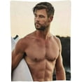 thumbnail image 2 of Chris Hemsworth Blanket Bedding Fleece Blanket Soft Throw Blankets Lightweight Anti-Static Blanket - 3 Sizes, 2 of 5