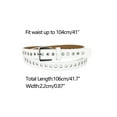 thumbnail image 3 of INSPIRE CHIC Women Grommet PU Leather Belt Metal Pin Buckle Skinny Plus Size Waist Belts for Jeans Dress Fit waist up to 104cm/41" White, 3 of 4