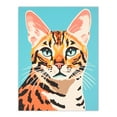thumbnail image 1 of Bengal Cat Bold Vibrant Flat Style Screen Print Risograph Artwork Spot Block Colour Duotone Retro Riso Interior Design Unframed Wall Art Print Poster Home Decor Premium, 1 of 5