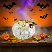 Cheapark Hand Blown Glass Pumpkin Figurine, Crystal Collectible Ornament, For Home Decorating, Halloween Thanksgiving Festive Display