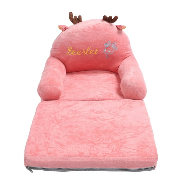 Multifunctional Foldable Sofa Cute Cartoon Shape, Comfortable Kids Couch Fold Out For Home Kindergarten, Portable With Adorable Design
