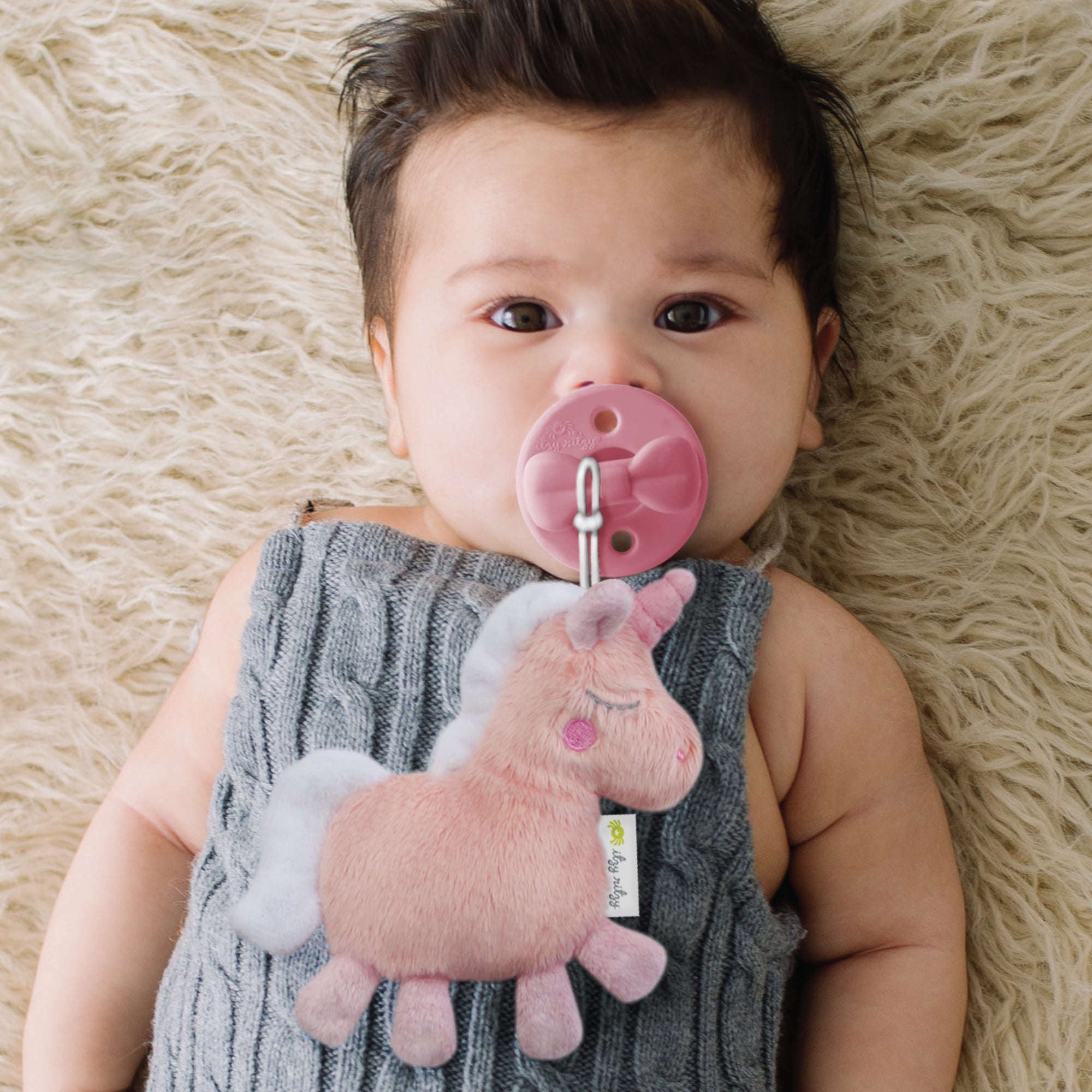 Itzy Ritzy Sweetie Pal Pacifier - Unicorn with Pink Paci