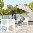 thumbnail image 4 of Pink and White Stripped Hexagon Patio Umbrella, 4 of 7