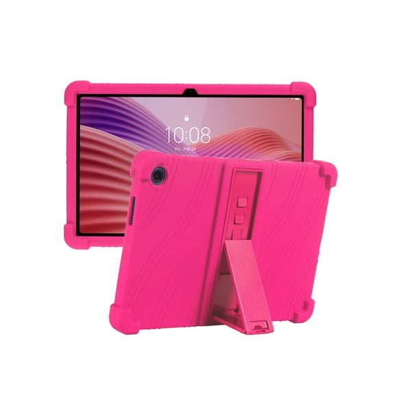 HYRACPO Silicone Case for Lenovo Tab 10.1 inch, Soft Flexible Shockproof Protective Tablet Cover, Anti-Scratch & Lightweight Slim Design-Rosered