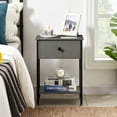 thumbnail image 2 of VECELO Nightstand, Hemp Gray, Metal MDF, 1 Drawer, 2-Tier Storage, 15.8" x 11.8" x 21.7", 22.05 lb, 2 of 9