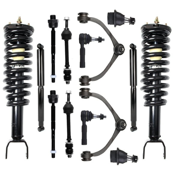 CCIYU Suspension Kit Fits 05 06 07 08 09 for Dodge Dakota Includes Rear shock absorber Front Strut Spring Assembly Stabilizer Bar Link Control Arm and Ball Joint Assembly Ball Joint Tie Rod End