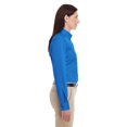 thumbnail image 4 of Harriton Ladies' Foundation 100% Cotton Long-Sleeve Twill Shirt with&nbsp;Teflon™ - M581W, 4 of 4