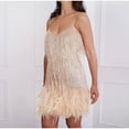 thumbnail image 5 of Women's Sequin Cocktail Dresses 1920s Flapper Dress Gatsby Fringe Mini Dresses Feather Prom Party Dress, 5 of 6