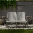 thumbnail image 3 of Wildridge Heritage Double Adirondack, Light Gray - All-Weather Recycled Plastic Furniture for Patio, Deck, Lawn, 3 of 4