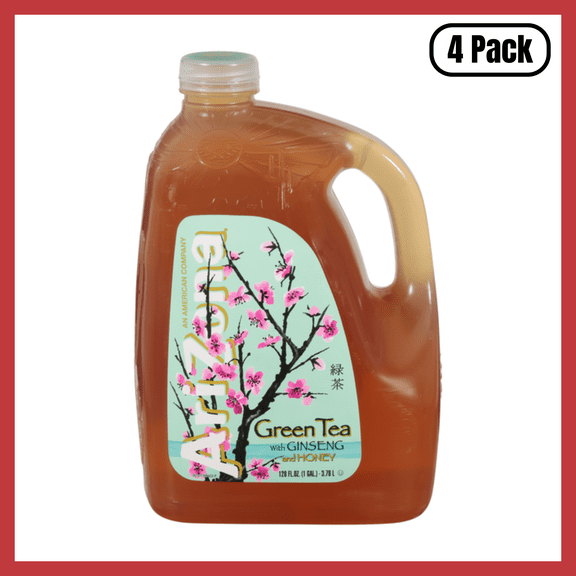 Arizona Green Tea with Ginseng & Honey, 128 fl oz Bottle