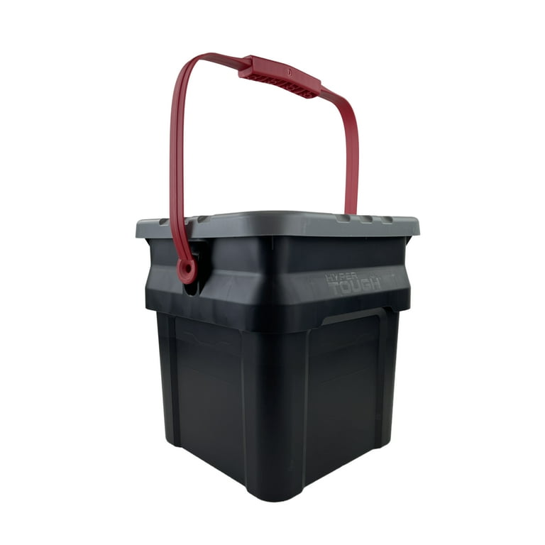 Hyper Tough 5 Gallon Heavy Duty Plastic Material Bucket Tote Black Adult Walmart