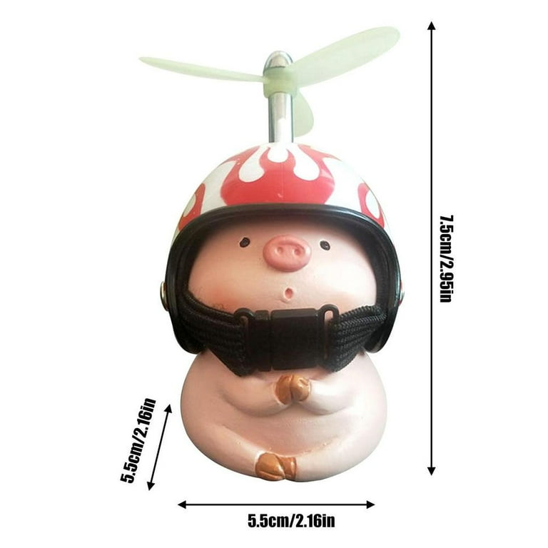 Tohuu Car Dashboard Pig Motorcycle Decoration Pig With Propeller